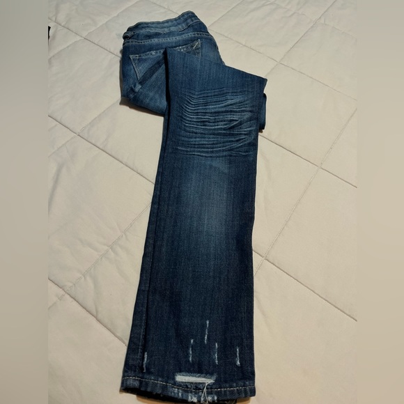 Vigoss Womens Jeans Size 27 Distressed, Wrinkle Detail on the back of legs. EUC - Picture 7 of 8